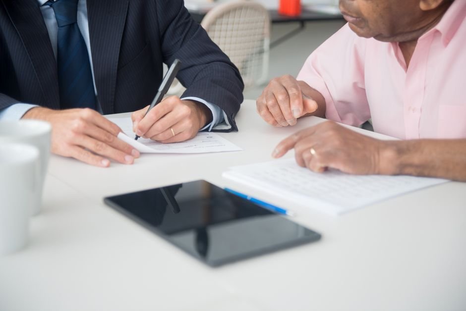 Business consultation meeting